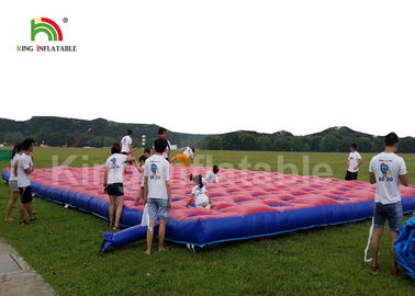 Red Outdoor Obstacle Course Inflatable Sport Games , Inflatable 5K Run Races For Adults