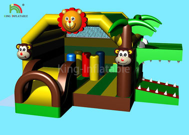 5.5 m Animal Forest Theme Inflatable Castle Bouncer Crocodile Jumping Bounce House