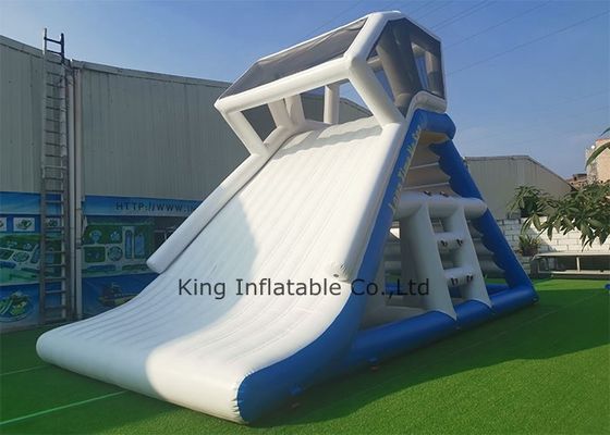 0.9mm PVC Tarpaulin jungle gym  inflatable floating water slides for sea