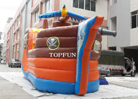 PVC Tarpaulin Kids Fun City bơm hơi Bouncy Pirate Ship cho sử dụng thương mại