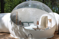 Nhà lều bong bóng PVC với phòng ngủ Khách sạn cắm trại ngoài trời Màu trắng Nửa trong suốt Bảo vệ sự riêng tư Phòng Lều bơm hơi