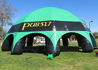 Lều tổ chức sự kiện bơm hơi Màu xanh lá cây màu đen thương mại Blow Up Canopy Spider Tent