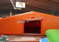Orange Custom PVC 8 ​​* 6 M Lều bơm hơi khổng lồ cho sự kiện hoặc kho
