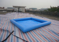 Bể bơi nước bơm hơi vuông màu xanh PVC