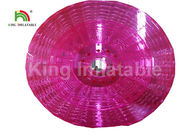 2,4m Đường kính Người lớn Màu hồng Nước bơm hơi Zorb Con lăn PVC Đồ chơi cho giải trí