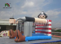 PVC Pirate Theme Bơm hơi Castle Castle Bouncer 4 X 3m Màu xám ngoài trời