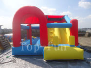 Sân sau trẻ em Fun World bơm hơi lâu đài với bạt PVC, màu sắc và kích thước tùy chỉnh