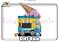 Thương mại đầy màu sắc PVC Ice Cream Van bơm nhảy Castle Kids Nhảy không gian