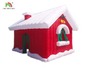 5 * 4 * 4 m Sản phẩm quảng cáo bơm hơi Trang trí lễ hội Giáng sinh Red House Lều