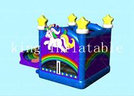 PVC Tarpaulin OEM Unicorn Rainbow Bouncer Castle Inflatable