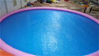 Bể bơi bơm hơi 16mD tròn lớn 0.9mm PVC Tarpaulin cho trẻ em chơi ngoài trời hoặc trong nhà