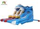 Blue One Lane Inflatable Water Slide With Bouncer For Water Park