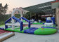 Outdoor Green PVC Tarpaulin Inflatable Water Obstacle Course For Adults