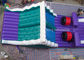 Anti - UV PVC Tarpaulin Colorful Inflatable Dry Slide Double Lanes pirate ship slide