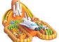 Orange Space Shuttle Inflatable Obstacle Course Sports Games 30m Long Interactive