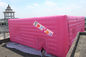 Pink Fabric Inflatable Stitching Cube , Blowers Sewn Inflatable Cube Tent