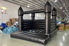 Black Bouncy Castle Bữa tiệc ngoài trời Bơm hơi Bouncer Lâu đài Bouncy
