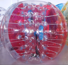 Red And Clear 0.8mm PVC Human Bumper Ball Inflatable Ball For Kids