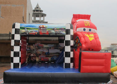 Bơm hơi nhà thương mại tuyệt vời Bounce với trang trí xe đua