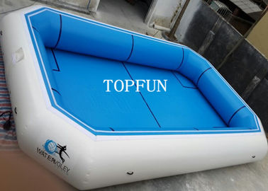 Bể bơi PVC bạt xanh di động, công viên nước bơm hơi chống cháy
