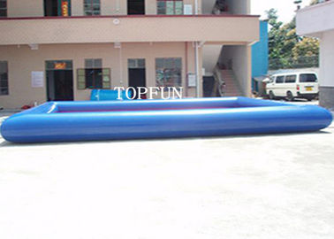 Bể bơi nước đơn 10 x 6 m màu xanh cho trẻ em có con lăn nước