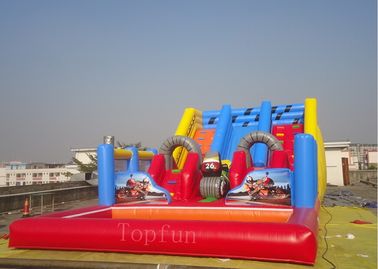 Trượt nước đa chức năng màu đỏ với chướng ngại vật N Pool