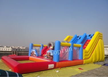 Trượt nước đa chức năng màu đỏ với chướng ngại vật N Pool
