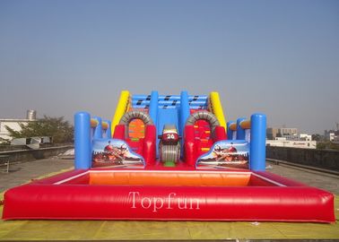 Trượt nước đa chức năng màu đỏ với chướng ngại vật N Pool