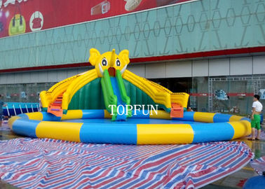 Công viên nước bơm hơi bạt PVC tùy chỉnh có bể bơi cho trẻ em / người lớn