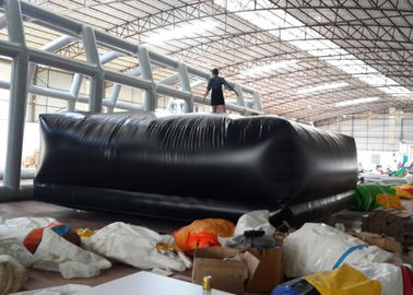 5 x 5m Đen PVC Trò chơi thể thao bơm hơi Mat tập thể dục bơm hơi / Mat nhảy bơm hơi