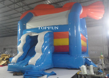Hình dạng cá 4 X 4 M tùy chỉnh Happy Hop bơm hơi lâu đài cho trẻ em