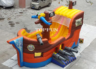 PVC Tarpaulin Kids Fun City bơm hơi Bouncy Pirate Ship cho sử dụng thương mại