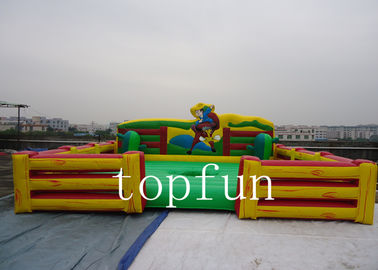 Máy màu vàng bơm hơi Rodeo Bull Arena 0,55mm Bạt cho công viên giải trí