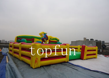 Máy màu vàng bơm hơi Rodeo Bull Arena 0,55mm Bạt cho công viên giải trí