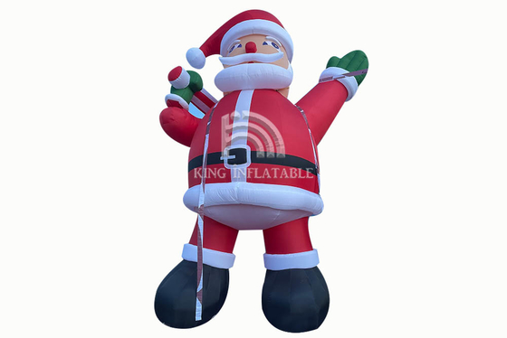 Ông già Noel bơm hơi khổng lồ Đồ trang trí phim hoạt hình bơm hơi phù hợp cho Giáng sinh
