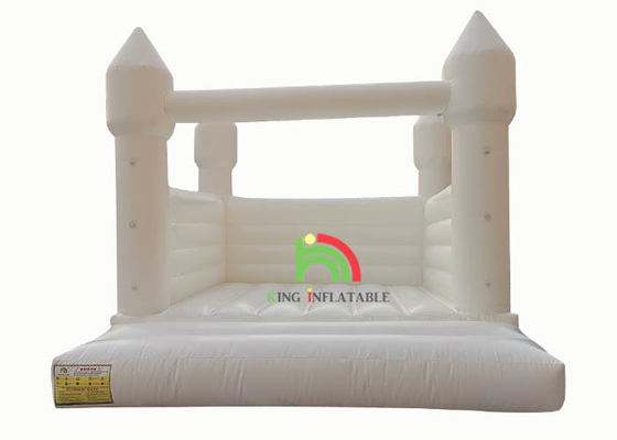 Lâu đài Bouncer bơm hơi 13ft * 11.5ft * 10ft Trắng Jumper Lâu đài Bouncy Trang trí đám cưới Giường nhảy cho bữa tiệc