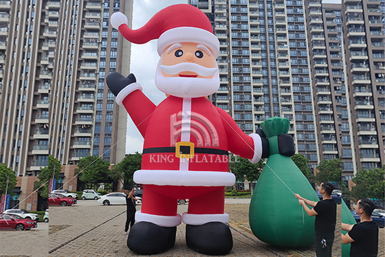 Ông già Noel khổng lồ 26Ft Đồ trang trí Giáng sinh bơm hơi Mô hình chúc mừng bằng khí thổi ngoài trời cho Giáng sinh / Đảng / Giáng sinh