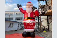 Ông già Noel bơm hơi khổng lồ với túi quà Trang trí Giáng sinh ngoài trời