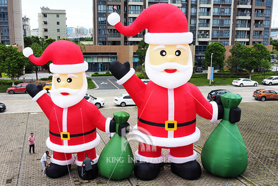 Ông già Noel bơm hơi 20ft 26ft 33ft Đồ trang trí Giáng sinh cao Blow Up Santa