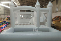 King Inflatable White Bounce Castle Slide Ball Pit Combo Jumper Bouncy House Trang trí tiệc cưới Giường nhảy