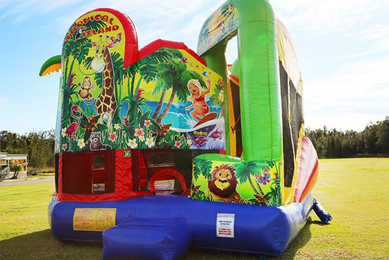 Kết hợp lâu đài bơm hơi Juming Castle Thuê ngoài trời Lâu đài Bouncy bơm hơi có cầu trượt