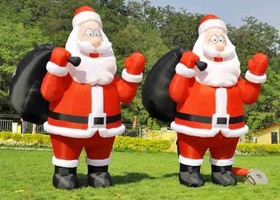 Thổi phồng ông già Noel Trang trí Giáng sinh tuyệt vời Sân sau ngoài trời Ông già Noel bơm hơi vui vẻ