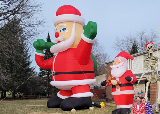 Santa Blow Up Đồ trang trí Giáng sinh Bơm hơi ông già Noel khổng lồ