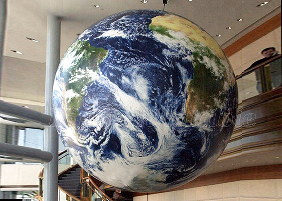 Quảng cáo khổng lồ Inflatables Word Globe Earth Map Ball LED treo Hành tinh
