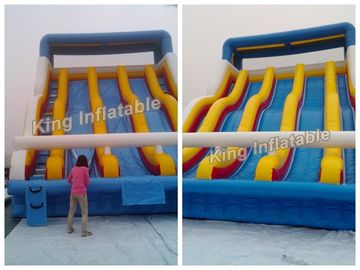 Blue 2 Lanes 2 Climbs Trượt nước cho thể thao dưới nước PVC 8 ​​* 7m