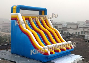 Blue 2 Lanes 2 Climbs Trượt nước cho thể thao dưới nước PVC 8 ​​* 7m
