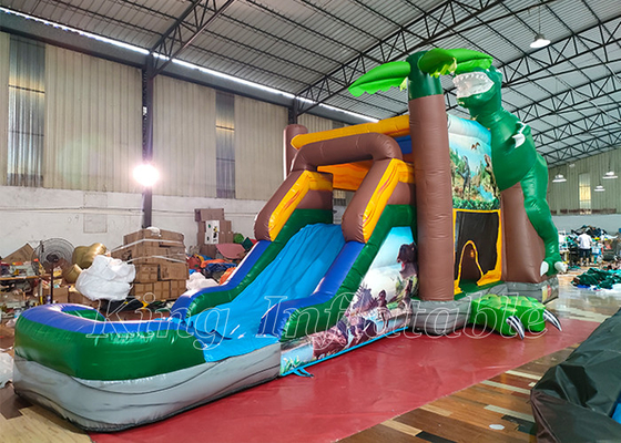 Khủng long Happy Hop Lâu đài Bouncy Cầu trượt Nhà nảy T-Rex Lâu đài nhảy bơm hơi