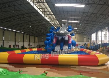 Blue Shark Công viên nước bơm hơi Bể bơi bơm hơi không thấm nước 8m X 6m