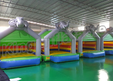 Voi xám bơm hơi lâu đài vui nhộn cho trẻ em với kích thước 4 * 4m