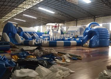 Thiết bị công viên nước bơm hơi lớn màu trắng ngộ nghĩnh dành cho trẻ em / người lớn